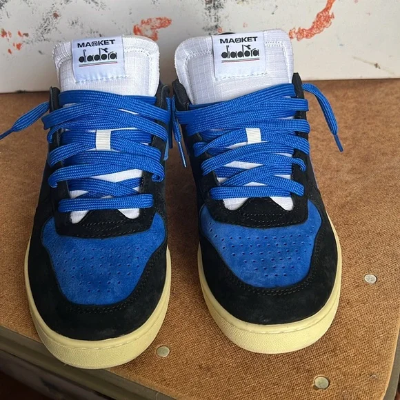 Diadora X Men Magic Basket Low Storm Black Blue - Picture 4 of 10